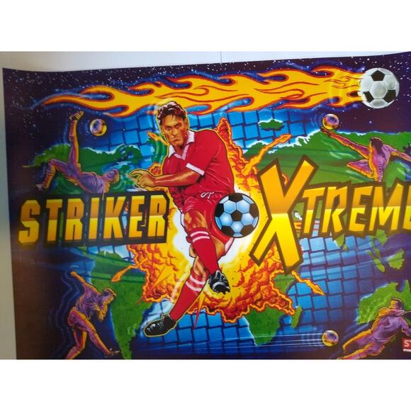 Striker Xtreme Pinball Translite Art Sheet Original Soccer Sports Vintage - Picture 8 of 11